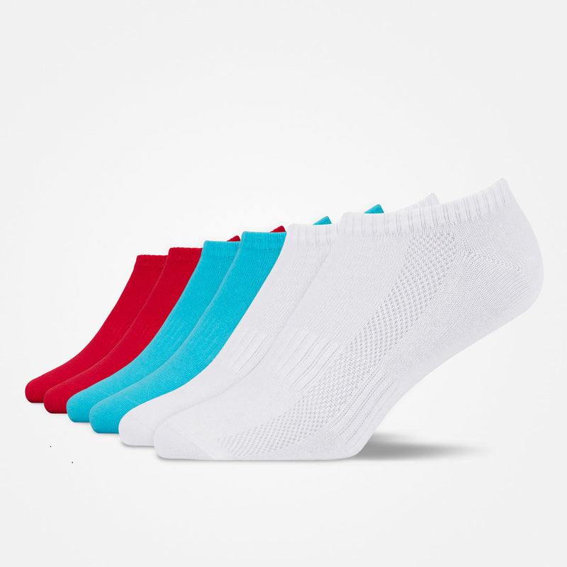 Sneaker Socken - Socken - Mix (Weiß/Hellblau/Rot)