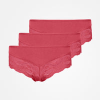 Hipster Panties mit Spitze - Unterhosen - Mauve