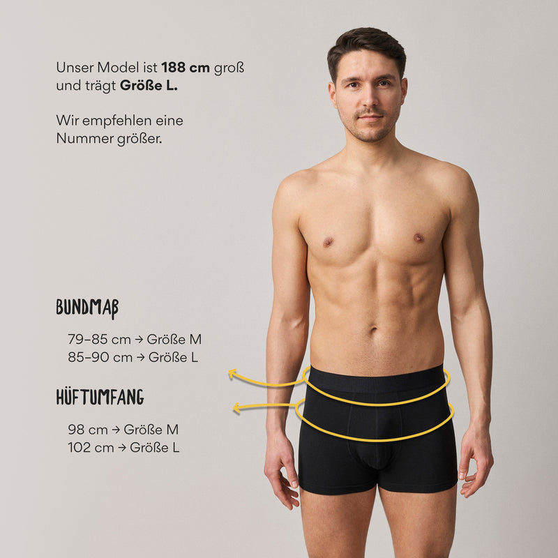 Boxershorts ohne Logo - Unterhosen - Passform