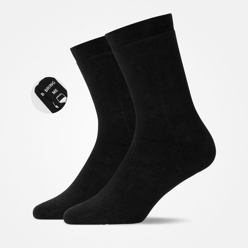 Anti-Rutsch Socken - Socken - Schwarz (Bring Me Wine)