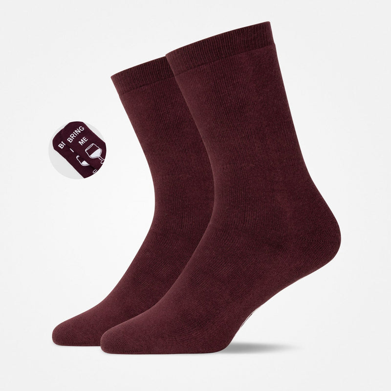 Anti-Rutsch Socken - Socken - Rot (Bring Me Wine)