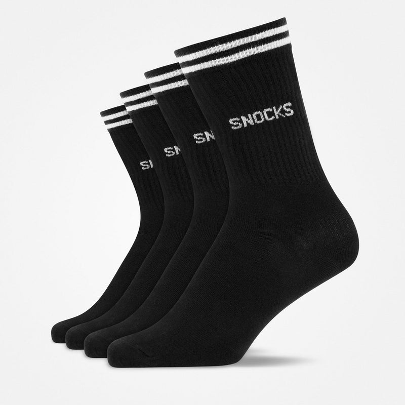 Hohe Sportsocken mit Streifen - Socken - Schwarz