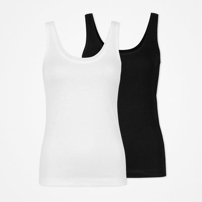 Damen Tank Tops - Oberteile - Schwarz-Weiß